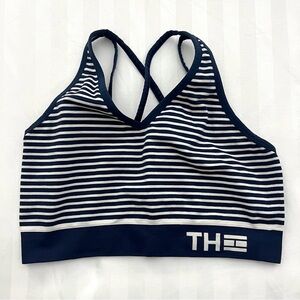 Tommy Hilfiger Striped Sports Bra in Blue and White - Size M
